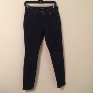 LOFT curvy skinny dark rinse jeans